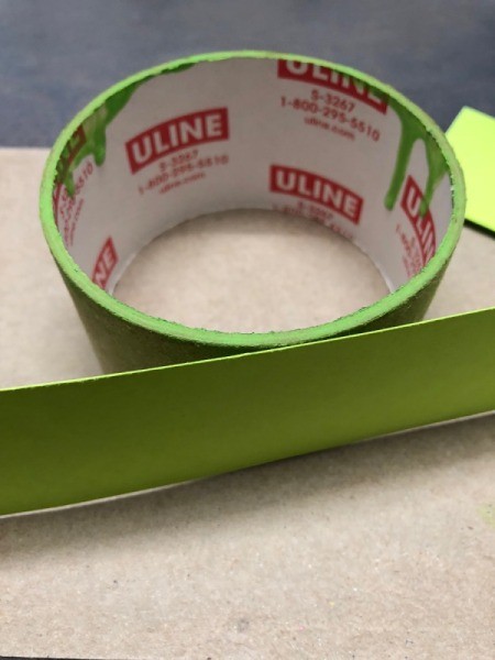 Birthday Cake Gift Box - edges of roll painted to match paper