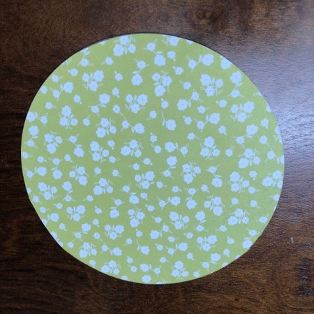 Birthday Cake Gift Box - glue floral paper to CD