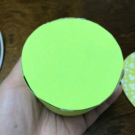 Birthday Cake Gift Box - looking down at the top of the cake gift box