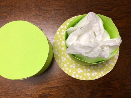 Birthday Cake Gift Box - tissue paper in the box