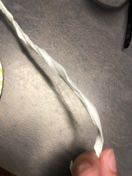 Birthday Cake Gift Box - twisted white paper