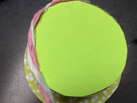 Birthday Cake Gift Box - partially wrapped