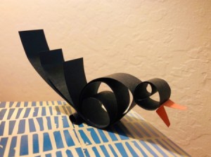 Squawking Crow Paper Craft - finished crow