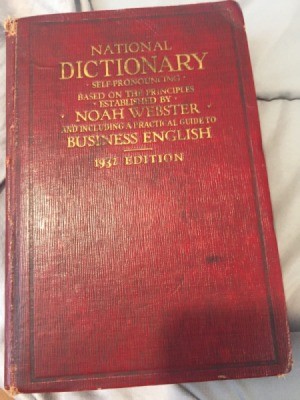 Value of a 1937 Noah Webster National Dictionary - red cover