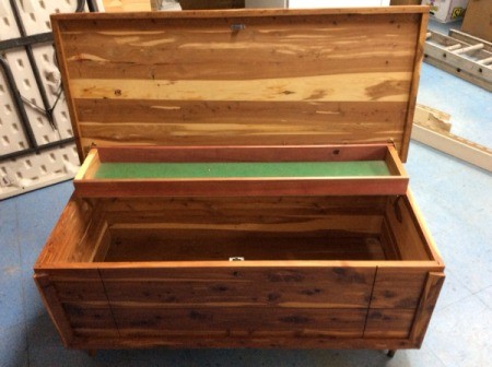 Determining the Age of a Murphy Cedar Chest - open cedar chest