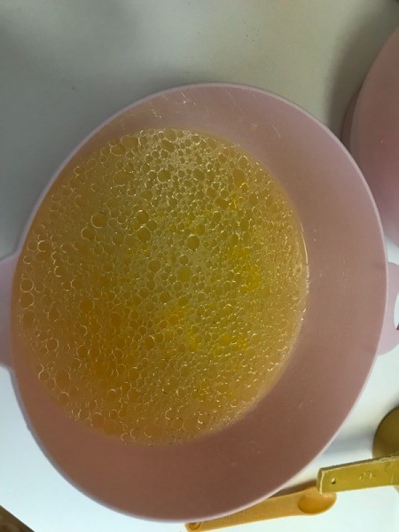 wet ingredients mixed in bowl