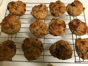 baked Whole Earth Muffins on rack