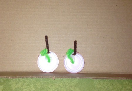 Milk Lid Pumpkin Magnets - glue cut pieces of brown pipe cleaners to the back of the cap for the stem and the green ones for the vines