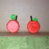 Milk Lid Pumpkin Magnets  - two finished pumpkin magnets