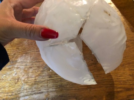 Milk Jug Skulls - pull the mold off the skull