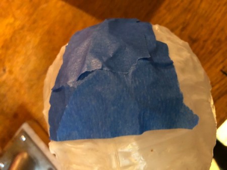 Milk Jug Skulls - tape up the incision from the outside