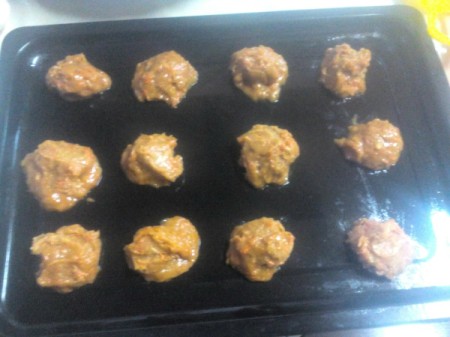 unbaked Carrot Cookies on baking sheet