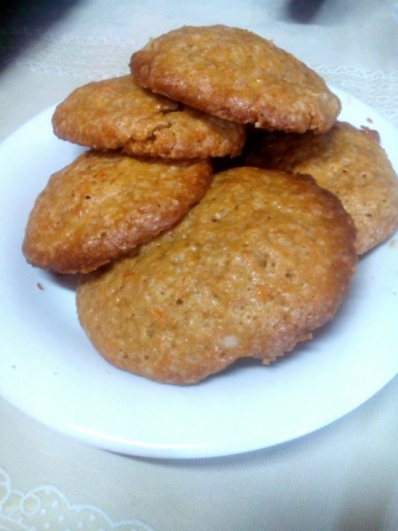 Simple Carrot Cookies on plate