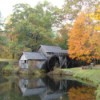 Fall at Mabry Mill, VA - old mill with fall color