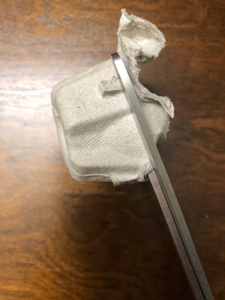 Christmas Egg Carton Wreath - trimming