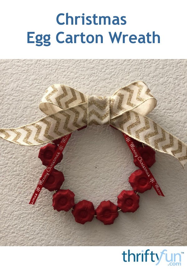 Christmas Egg Carton Wreath | ThriftyFun