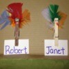 Clothespin Turkey Magnets and Place Card Holders - place card holders
