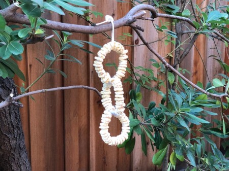 Cereal Birdie Treats - three loop cereal bird feeder