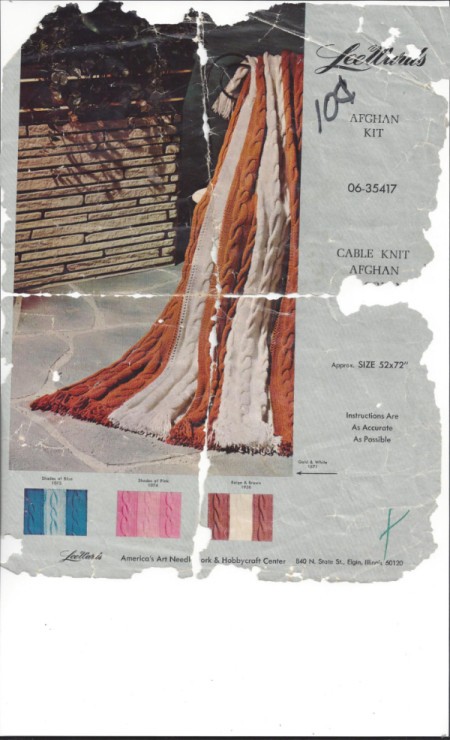 Looking for a Leewards Cable Knit Afghan Pattern
