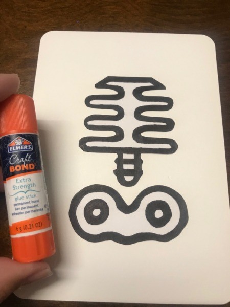 How to Make a Speedy Recovery Card - glue to cardstock with a glue stick