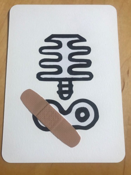 How to Make a Speedy Recovery Card - place Band-Aid on surgery spot