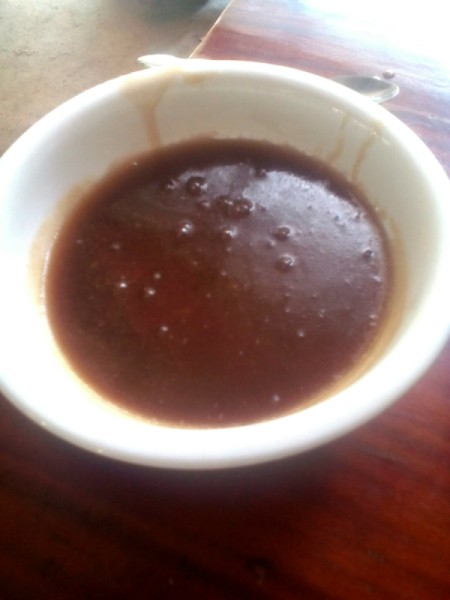 bowl of thickened coconut milk