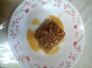 Baked Biko on plate