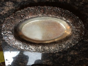 Identifying a Silver Tray - ornate tray with plain center