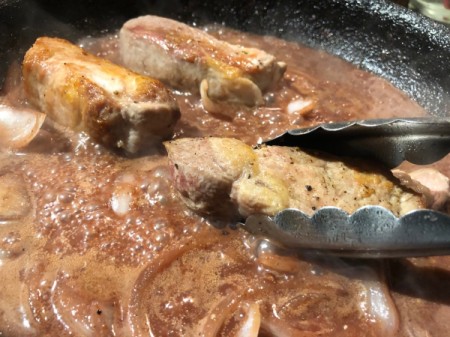 adding Pork Ribs to sauce
