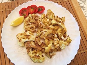 Spicy Cauliflower on plate