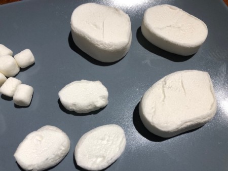 Marshmallow Polar Bears - cut large and regular marshmallows into thirds