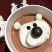 Marshmallow Polar Bears - melting bear in a cup of hot chocolate