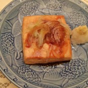 Japanese Glazed Tofu Steak on plate