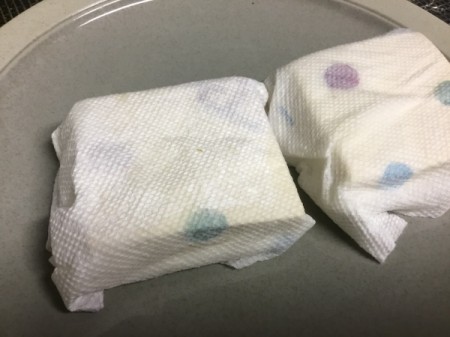 wrap tofu pieces in paper towel