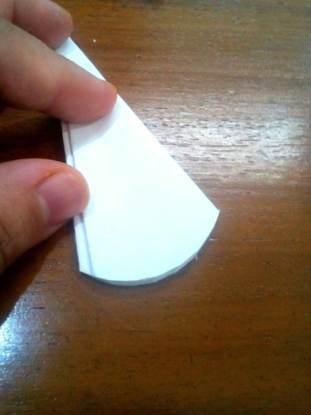 Paper Christmas Tree - cut the base with a curve