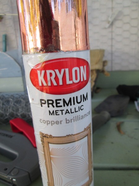 My Framed Jewelry Display Holder - can of metallic spray paint