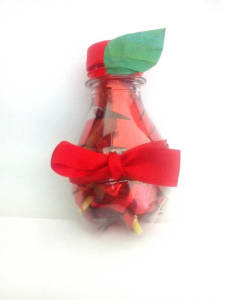 Apple-Bottle Christmas Gift Container - ready to gift