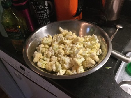 cauliflower pieces in bowl