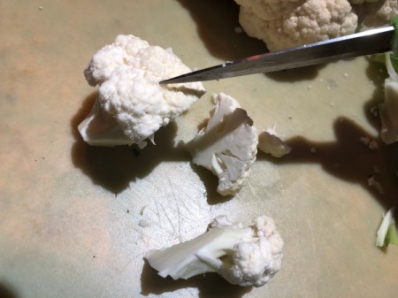 Cauliflower Sheep Centerpiece - trim to create the head