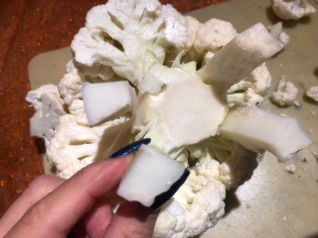 Cauliflower Sheep Centerpiece - attach into the underside of the cauliflower head