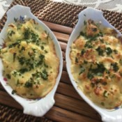 Cauliflower Gratin in serving dish