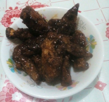 Homemade Buffalo Wings on plate