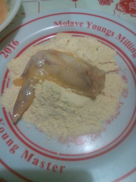 coating wing in breading