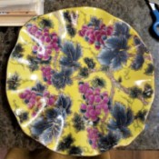 Identifying a Fancy Plate - yellow plate with grape pattern