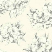 Finding York Wallpaper AB2126 - black and white floral wallpaper