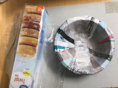 Magazine Bowl Gift Basket - allow to dry