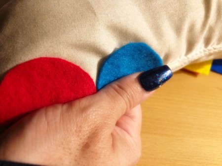 Dragon Scale Pillow - press along the edge of the pillow