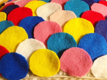 Dragon Scale Pillow - continue working down, staggering the circles