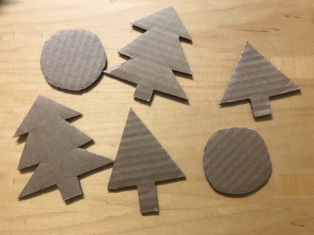 Christmas Decorations from Cardboard - tree and ornament shapes