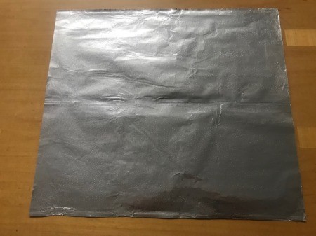 Foil Wrapped Cardboard Letter  - flatten the foil with your hands